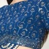 Blue Georgette Embroidered Boat Neck Blouse Wedding Wear -ZariGrace Shop blue georgette embroidered boat neck blouse BLBS02307594 l