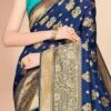 Blue Art Silk Half N Half Saree Festive Wear -ZariGrace Shop blue n pink art silk half n half saree sasli11786003 l