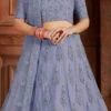 Blue Net A Line Lehenga Party Wear -ZariGrace Shop blue net a line lehenga ghmkns3313 l