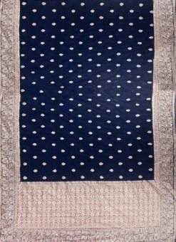 Blue Organza Jacquard Dupatta Festive Wear -ZariGrace Shop blue organza jacquard fabric efsle14903dp u