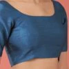 Blue Silk Solid Stitched Readymade Blouse Party Wear 1 Blue Silk Solid Stitched Readymade Blouse Party Wear -ZariGrace Shop blue silk solid stitched readymade blouse blspfb237bl l