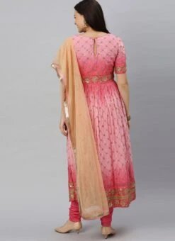 Ethnovog Customised Pink Anarkali Suit Party Wear 13 Ethnovog Customised Pink Anarkali Suit Party Wear -ZariGrace Shop bollywood vogue customised pink anarkali suit SLBV01904080 b