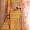Bright Yellow Crepe Heavy Embroidered N Sequins Umbrella Lehenga Wedding Wear -ZariGrace Shop bright yellow crepe heavy embroidered n sequins umbrella lehenga ghsaj42308506 l