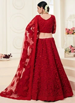 Burgundy Net A Line Lehenga Wedding Wear -ZariGrace Shop burgundy net a line lehenga ghsccq1001c b