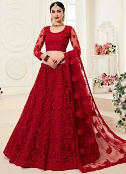 Burgundy Net A Line Lehenga Wedding Wear -ZariGrace Shop burgundy net a line lehenga ghsccq1001c u