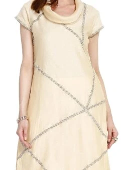 Cream Chanderi Kurta Palazzo Set After Six Wear