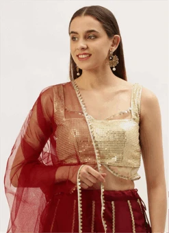 Cream Georgette Embroidered Blouse Wedding Wear -ZariGrace Shop cream georgette embroidered blouse BLBS02305181 u