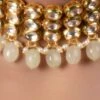 Cream Kundan N Beads Choker Set Party Wear
