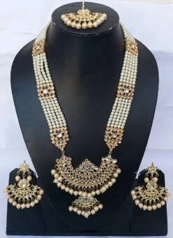Cream Necklace Set Wedding Wear -ZariGrace Shop cream necklace set jynsmniczb102 b