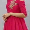 Pink Embroidred Boat Neck Gown Party Wear -ZariGrace Shop custom made pink embroidred boat neck gown IWBV01906240 l