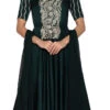Dark Bottle Green Pure Chanderi Silk Embroidered Work Anarkali Suit Party Wear -ZariGrace Shop dark bottle green pure chanderi silk embroidered work anarkali suit sldvcsvak184 l