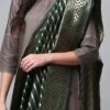 Dark Green Benarasi Silk Jacquard Woven Dupatta Festive Wear -ZariGrace Shop dark green benarasi silk jacquard woven dupatta dpsli1402106grn l