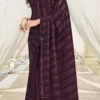 Dark Purple Faux Georgette Embroidered Saree Party Wear 1 Dark Purple Faux Georgette Embroidered Saree Party Wear -ZariGrace Shop dark purple faux georgette embroidered saree sasafh1206 l