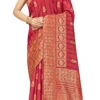 Dark Red Banarasi Silk Zari Work Saree Festive Wear -ZariGrace Shop dark red banarasi silk zari work saree sasstsktspr38550b l