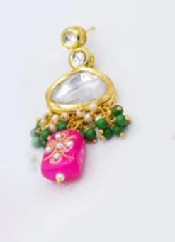 Designer Hot Pink Beads Choker Set Party Wear