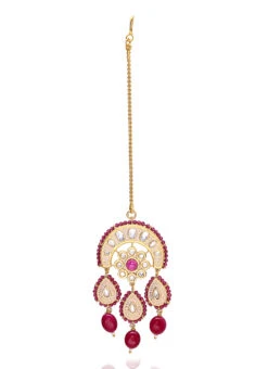 Designer Pink N Red Stones Kundan Mangtikka Festive Wear 7 Designer Pink N Red Stones Kundan Mangtikka Festive Wear -ZariGrace Shop designer pink n red stones kundan mangtikka hemtjde1115d b