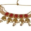 Designer Red Choker Necklace Set Party Wear