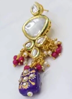 Designer Royal Blue Beads Choker Set Party Wear