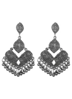 Designer Silver Dangler Earrings After Six Wear -ZariGrace Shop designer silver dangler earrings ermvf10958 b