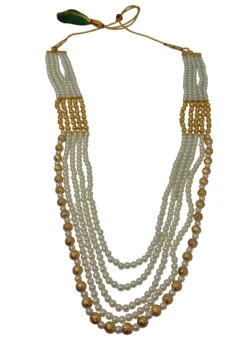 Designer White Long Necklace Party Wear -ZariGrace Shop designer white long necklace jynmvd11100 b