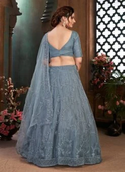 Dove Grey Net Thread Embroidery Umbrella Lehenga Party Wear 9 Dove Grey Net Thread Embroidery Umbrella Lehenga Party Wear -ZariGrace Shop dove grey net thread embroidery umbrella lehenga ghsom1636 b