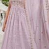 Dusty Lavender Georgette Sequins Embroidered Work Anarkali Suit Party Wear -ZariGrace Shop dusty lavender georgette sequins embroidered work anarkali suit slsom314875 l