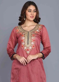 Dusty Pink Chanderi Silk Machine Embroidery Kurta Sharara Set Party Wear 9 Dusty Pink Chanderi Silk Machine Embroidery Kurta Sharara Set Party Wear -ZariGrace Shop dusty pink chanderi silk machine embroidery kurta sharara set krskifh99660001315b b