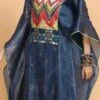 Electric Blue Handapinted Kaftan Set Party Wear -ZariGrace Shop electric blue handapinted kaftan set kfdasct3 l