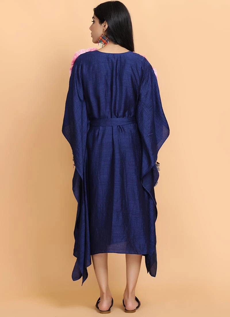 Electric Blue Kaftan Set Party Wear 6 Electric Blue Kaftan Set Party Wear - Image 4