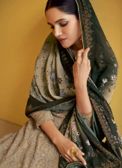 Fawn Brown Georgette Embroidery Long Choli Lehenga Party Wear -ZariGrace Shop fawn brown georgette embroidery long choli lehenga ghska41575218 b