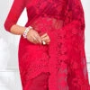 Fuschia Pink Embroidered Saree Party Wear -ZariGrace Shop fuschia pink embroidered saree sasun357 l