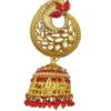 Gold Alloy Jhumka Earrings Festive Wear -ZariGrace Shop gold alloy jhumka earrings ermvd10846 l