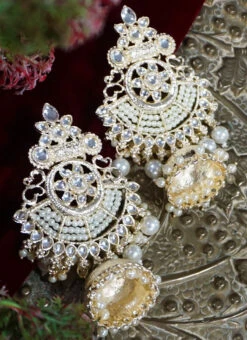 Gold Alloy Jhumki Earrings Party Wear 7 Gold Alloy Jhumki Earrings Party Wear -ZariGrace Shop gold alloy jhumki earrings erddrj11293h b