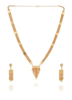 Gold Brass Choker Necklace Set Party Wear 7 Gold Brass Choker Necklace Set Party Wear -ZariGrace Shop gold brass choker necklace set jysmpf8097 b