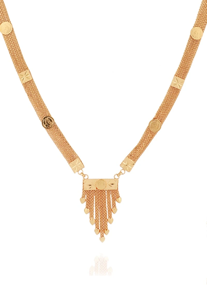 Gold Brass Choker Necklace Set Party Wear 3 Gold Brass Choker Necklace Set Party Wear