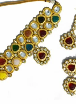 Gold Chokar Set Imitation Party Wear -ZariGrace Shop gold chokar set imitation jynsddrj98028h b
