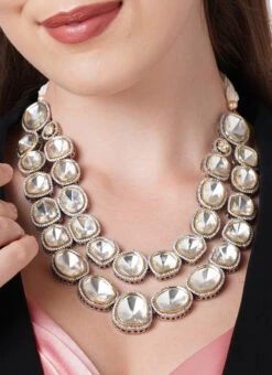 Gold Color Brass Party Wear Necklace Party Wear -ZariGrace Shop gold color brass party wear necklace jymmae04 b