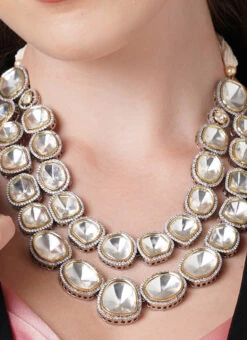 Gold Color Brass Party Wear Necklace Party Wear