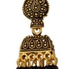 Gold N Black Jhumka Earrings Festive Wear -ZariGrace Shop gold n black jhumka earrings ermpf9066 l
