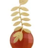 Gold N Dark Orange Danglers Festive Wear -ZariGrace Shop gold n dark orange danglers ermpf9485 l