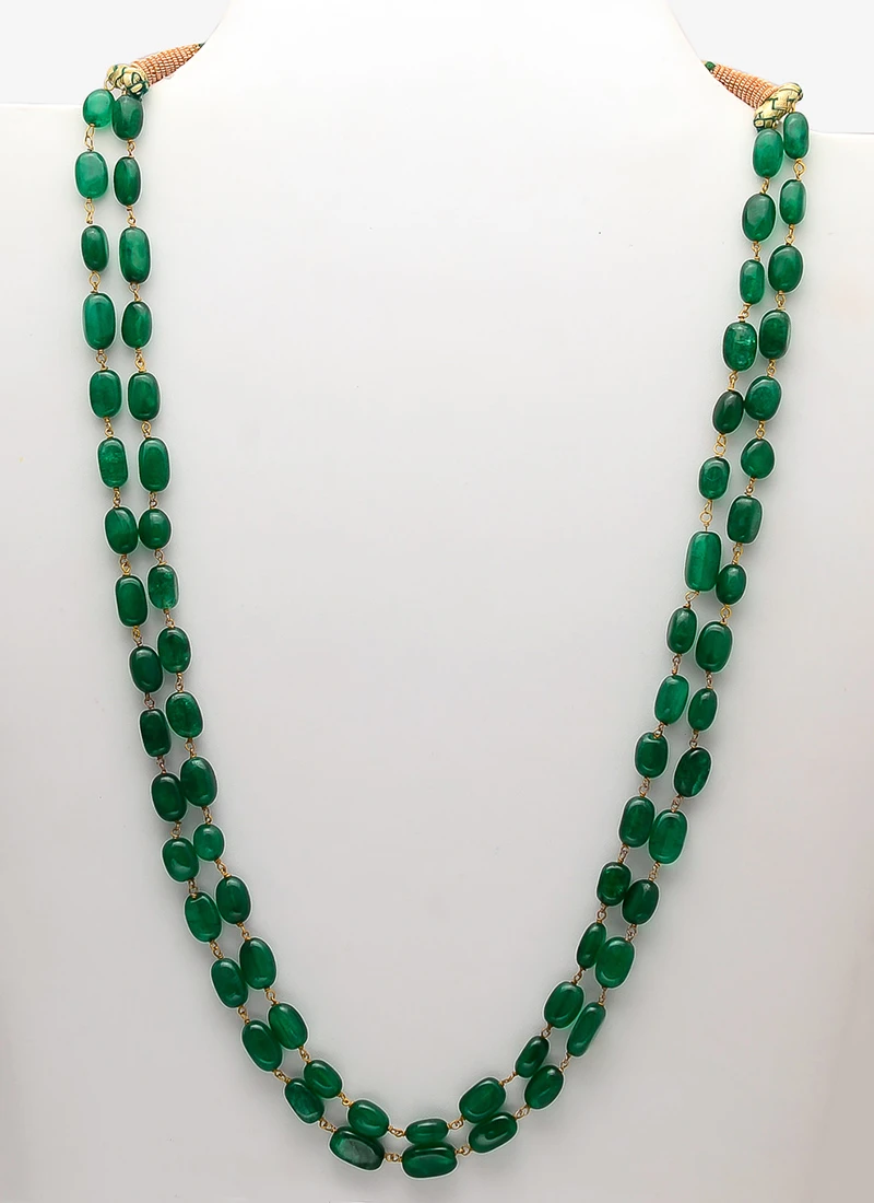 Gold N Green Necklace Party Wear 5 Gold N Green Necklace Party Wear - Image 3