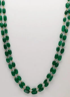 Gold N Green Necklace Party Wear