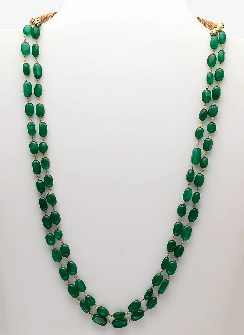 Gold N Green Necklace Party Wear 4 Gold N Green Necklace Party Wear - Image 2