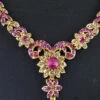 Gold N Pink Necklace Set Party Wear -ZariGrace Shop gold n pink necklace set jysmkns271i l