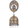 Gold N Silver Jhumka Earrings After Six Wear -ZariGrace Shop gold n silver jhumka earrings ermpf9457 l