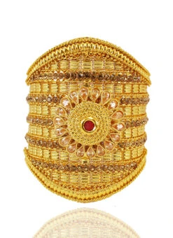 Gold N White Bracelet Wedding Wear -ZariGrace Shop gold n white bracelet hjbrmkns0531 u