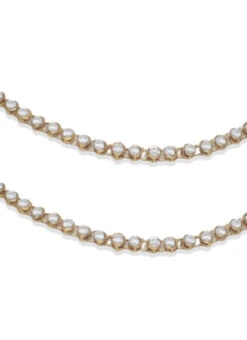 Gold N White Designer Anklets Festive Wear