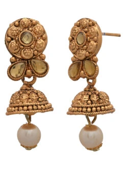 Gold N White Designer Necklace Set Festive Wear