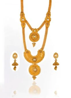 Gold N White Necklace Set Wedding Wear 6 Gold N White Necklace Set Wedding Wear -ZariGrace Shop gold n white necklace set jysmpf9931 u