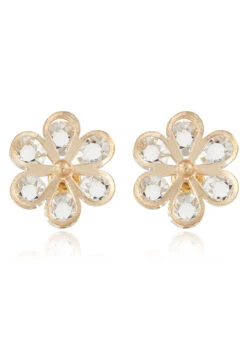 Gold N White Studs Wedding Wear -ZariGrace Shop gold n white studs erhof30434 b